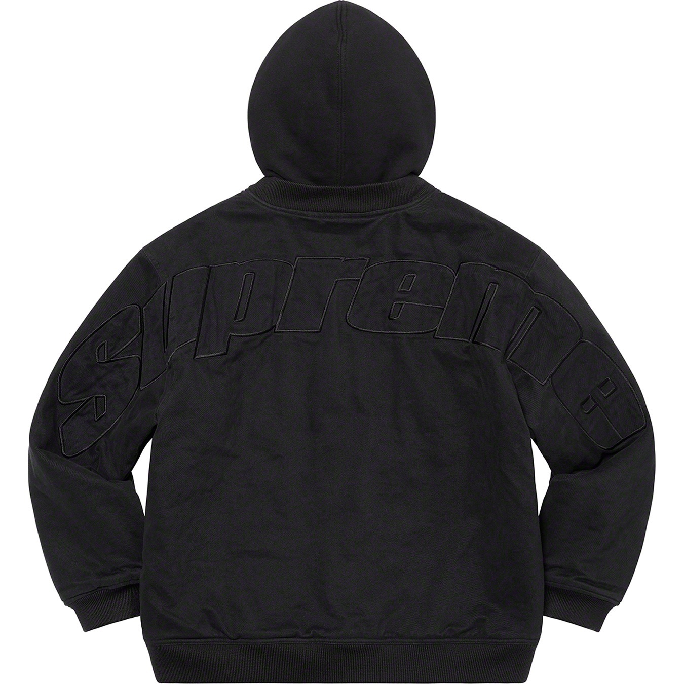 Hooded Twill Varsity Jacket view 9